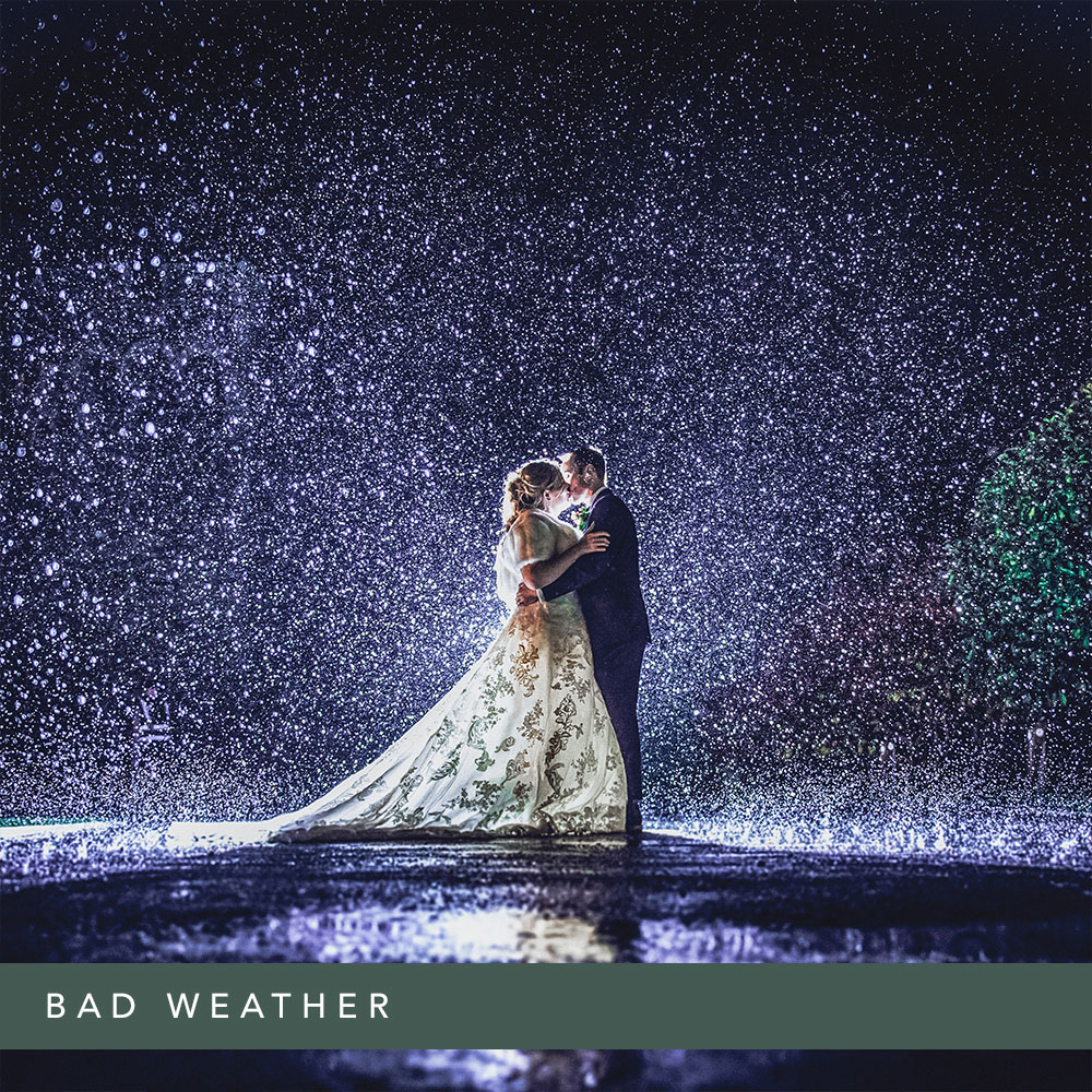 bad weather wedding photography